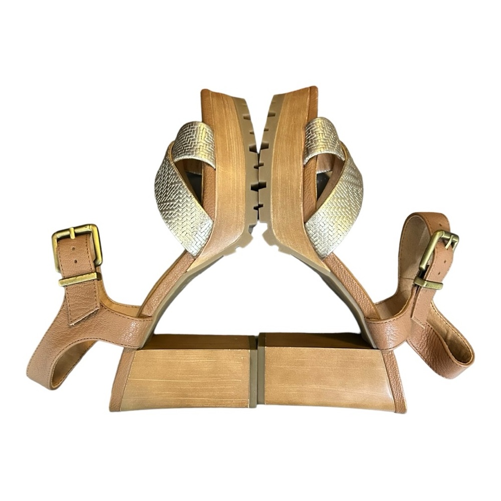 NWT Crown Vintage Julia Wood Block Heel Platform Sandal Women’s SZ 6.5 G… - Picture 6 of 9